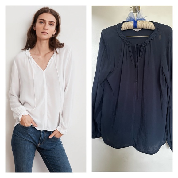 Velvet by Graham & Spencer Tops - Velvet Samantha Rayon Challis Peasant Top by GRAHAM & SPENCER EUC